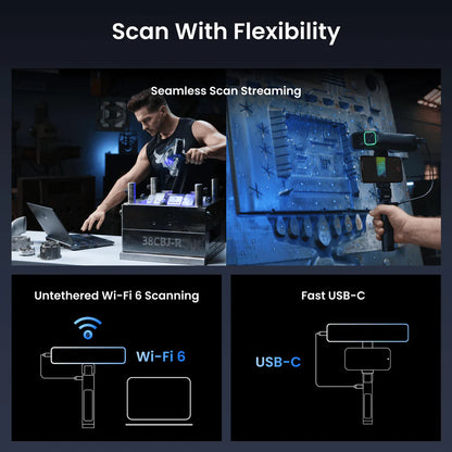 Revopoint MetroY-Best Wireless Blue Laser 3D Scanners for Small &Medium Workpieces