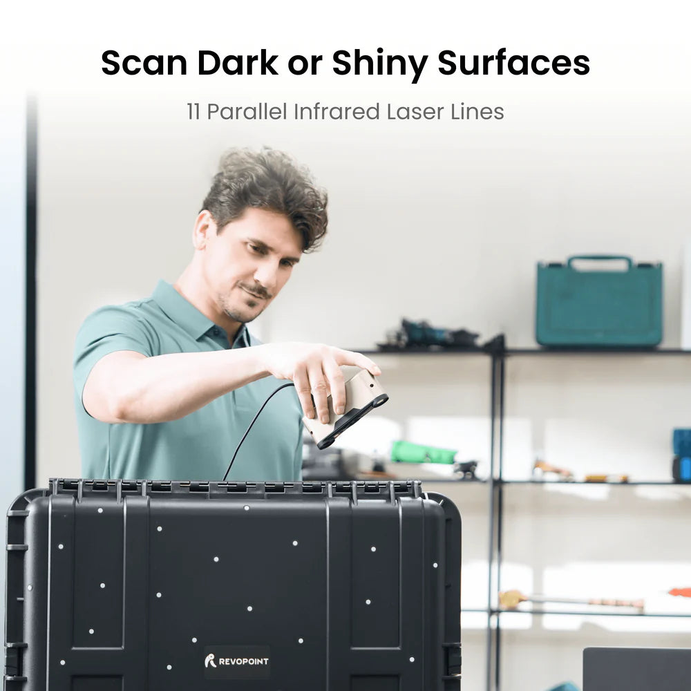 Revopoint INSPIRE 2(Premium Edition):Wireless Infrared Laser & Structured Light 3D Scanner|Multi Line Lasers,Outdoor Scanning