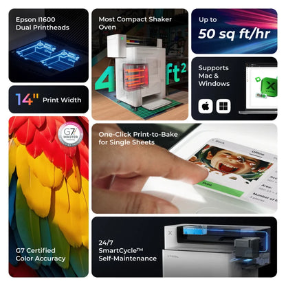 XTool Apparel Printer (All-in-one Bundle)-DTF Printer For T-Shirts,Hoodies,Bags& Fabric Printing