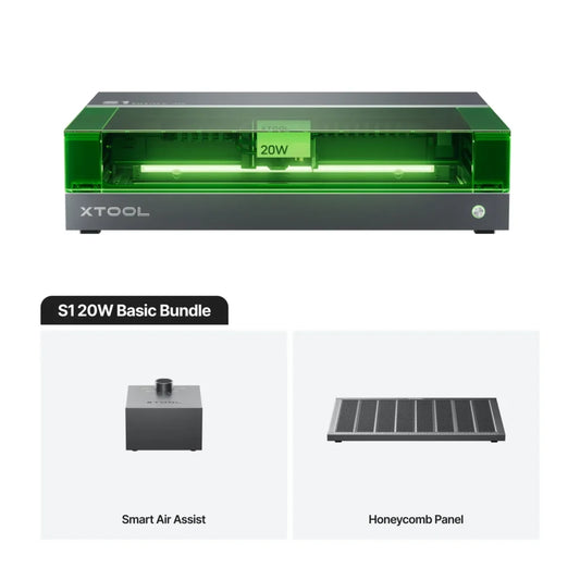 xTool S1 20W Enclosed Diode Laser Cutter & Engraver  (Basic Bundle)