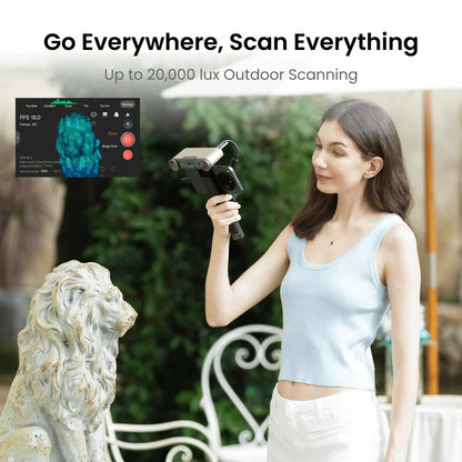 Revopoint INSPIRE 2(Premium Edition):Wireless Infrared Laser & Structured Light 3D Scanner|Multi Line Lasers,Outdoor Scanning
