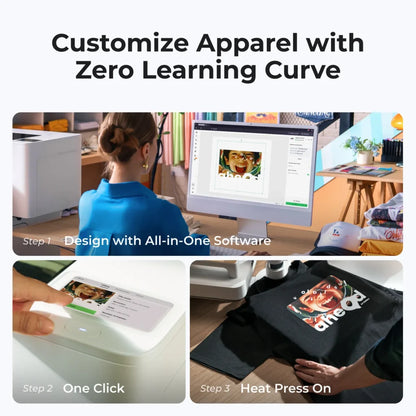 XTool Apparel Printer (All-in-one Bundle)-DTF Printer For T-Shirts,Hoodies,Bags& Fabric Printing