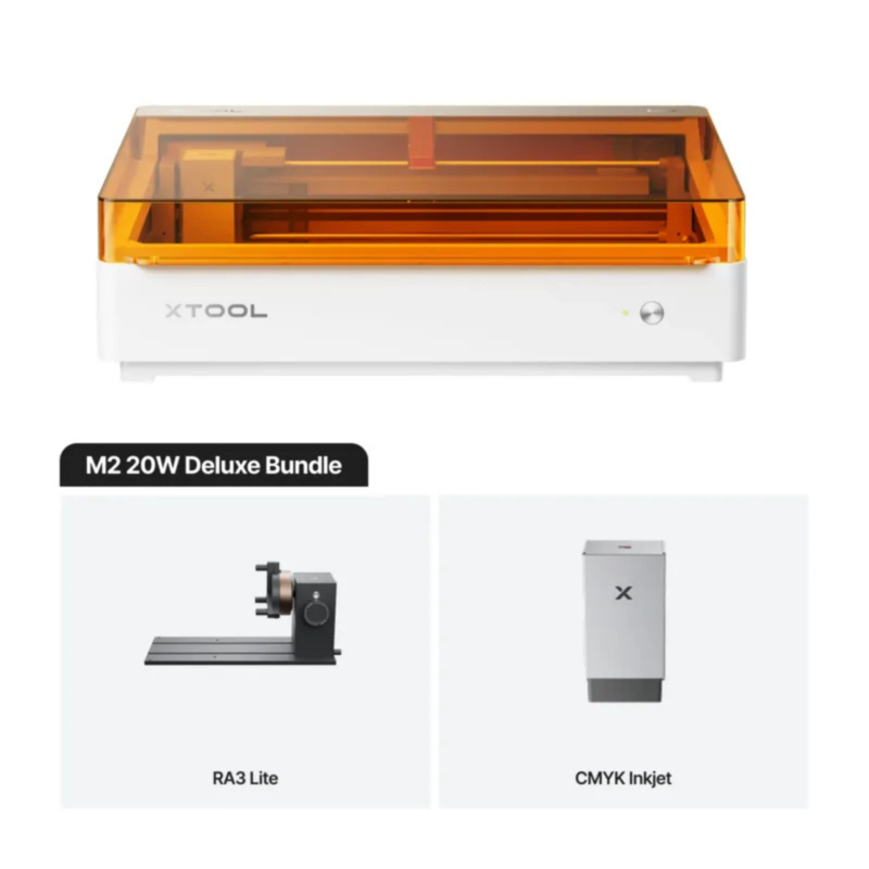 XTool M2 Color Craft Laser Cuter& Engraver 20W Deluxe Bundle