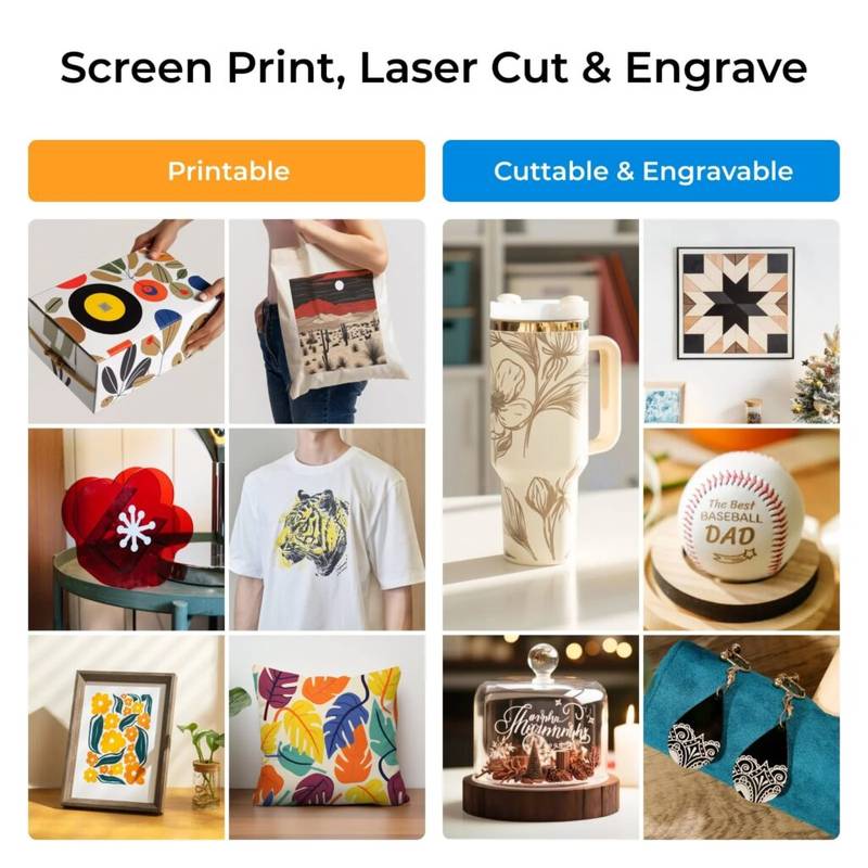 xTool Screen Printer 2.0 Basic Kit|Desktop Manual Screen Printing Machine for Fabric, Paper& DIY Projects