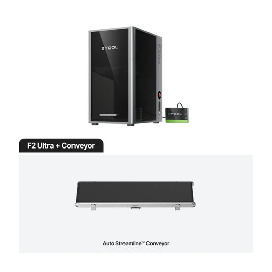 XTool F2Ultra + Conveyor-World’s First Dual-Laser Engraving Machine(60W MOPA+40W Diode)