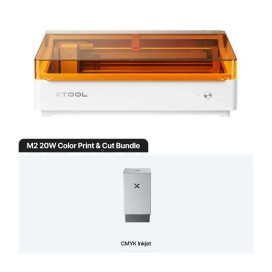 XTool M2 Color Craft Laser Cuter& Engraver 20W Color Print & Cut Bundle