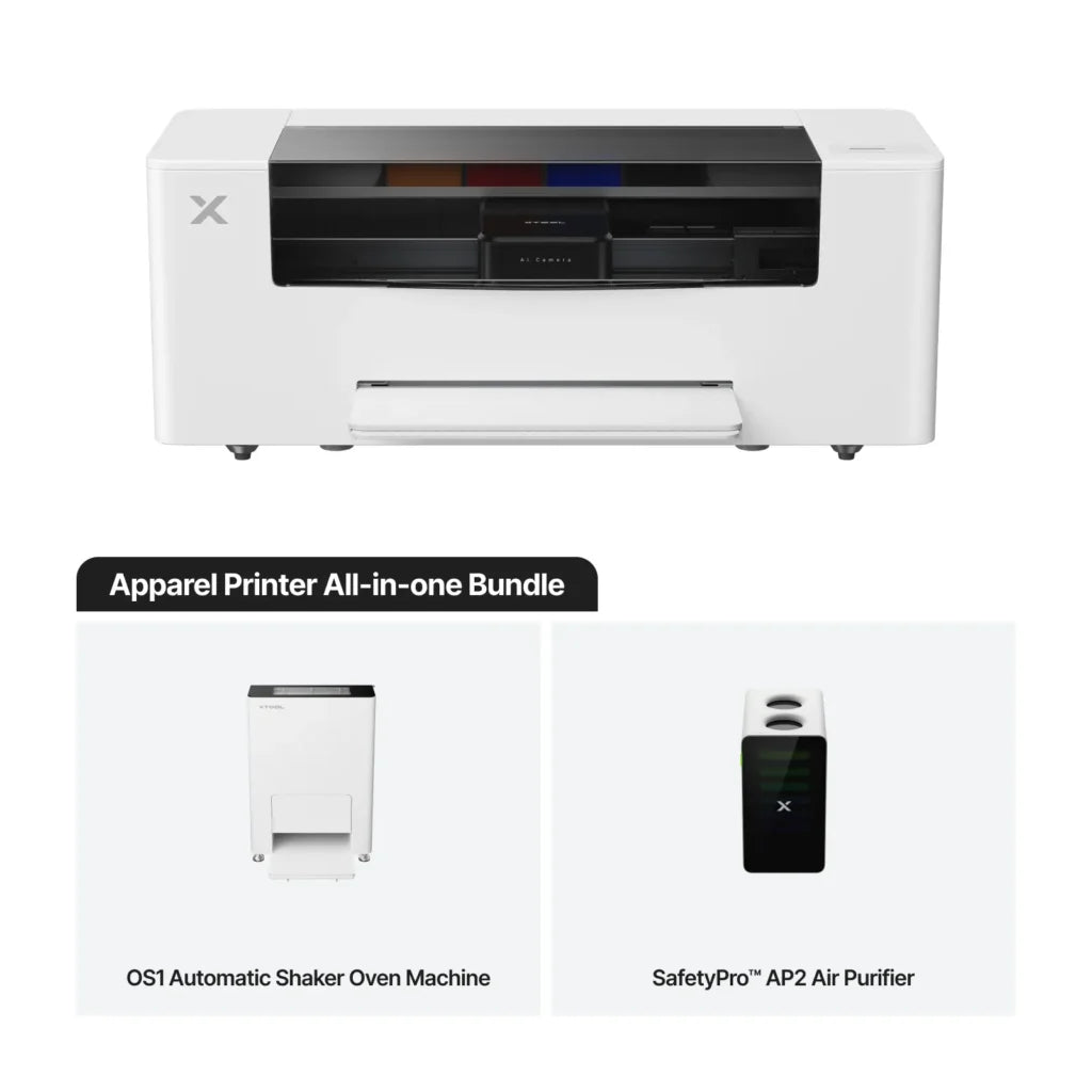 XTool Apparel Printer (All-in-one Bundle)-DTF Printer For T-Shirts,Hoodies,Bags& Fabric Printing