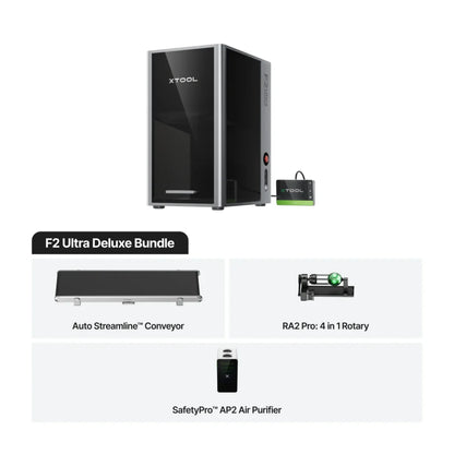 XTool F2Ultra Deluxe Bundle-World’s First Dual-Laser Engraving Machine(60W MOPA+40W Diode)