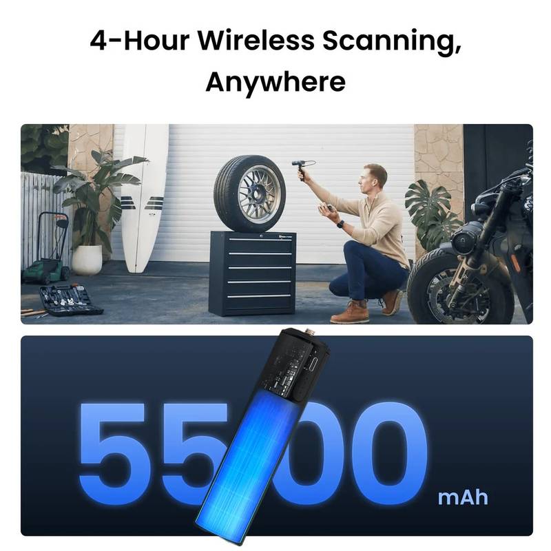 Revopoint Pop 4 (Premium Edition): 5 in 1 Versatile 3D Scanner with Blue Laser & Infrared Light