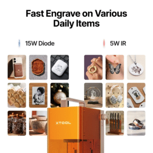 XTool F2 Dual Laser Engraver|Portable 15W Diode+5W IR Metal Engraver (Deluxe Bundle)