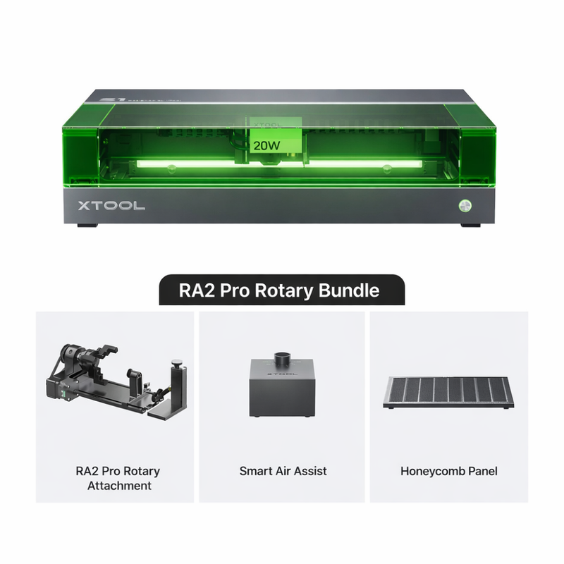 xTool S1 20W Al in One Safety Bro Bundle Enclosed Diode Laser Cutter & Engraver