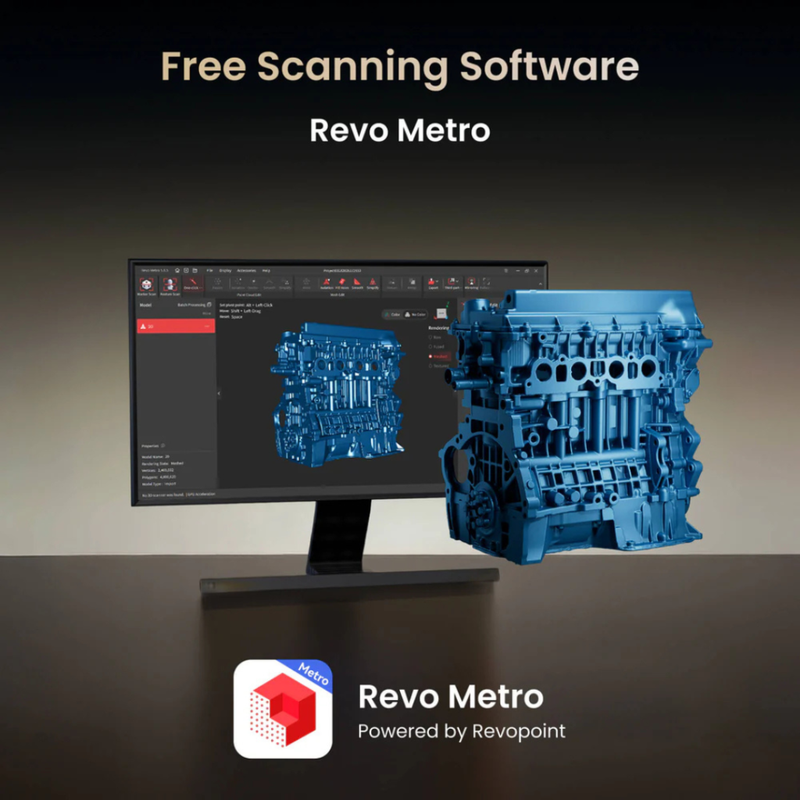 Revopoint MetroY Ultra (CMM Edition):High Performance Wireless 3D Scanner For Small To Medium Workpieces