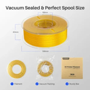 Elegoo Silk PLA Filament Silk Gold