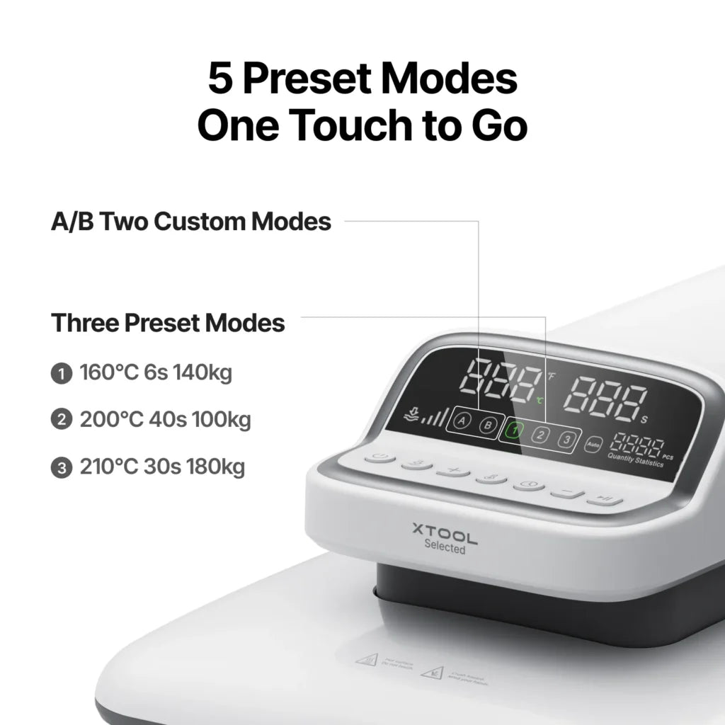 xTool Selected HP2 Auto Heat Press-15”*15”| Fully Automatic Professional Heat Press Machine for Apparel Printing
