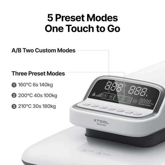 xTool Selected HP2 Auto Heat Press-15”*15”| Fully Automatic Professional Heat Press Machine for Apparel Printing