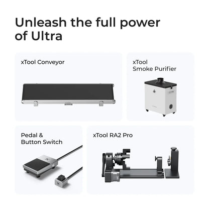 xTool F1 Ultra+Conveyor 20W Fiber & Diode Dual Laser Engraver