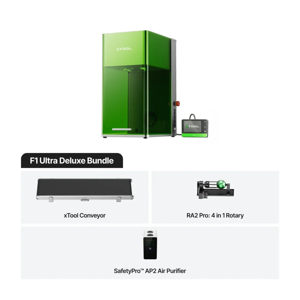 xTool F1 Ultra Deluxe Bundle 20W Fiber & Diode Dual Laser Engraver