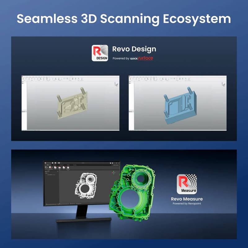 Revopoint Pop 4 (Premium Edition): 5 in 1 Versatile 3D Scanner with Blue Laser & Infrared Light