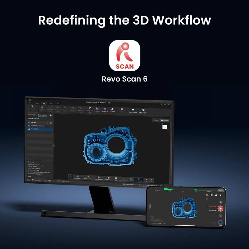 Revopoint Pop 4 (Standard Edition):5 in 1 Versatile 3D Scanner with Blue Laser & Infrared Light
