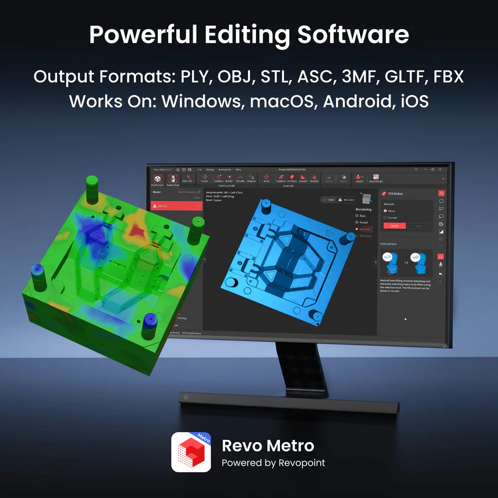 Revopoint MetroY Pro-Best Wireless Blue Laser 3D Scanners for Small &Medium Workpieces