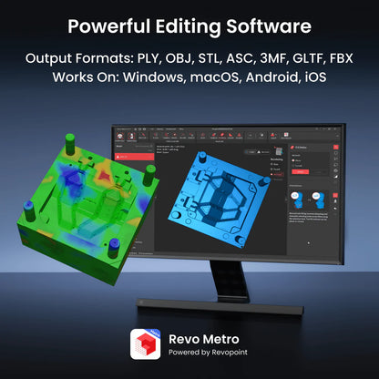 Revopoint MetroY Pro-Best Wireless Blue Laser 3D Scanners for Small &Medium Workpieces